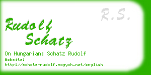 rudolf schatz business card